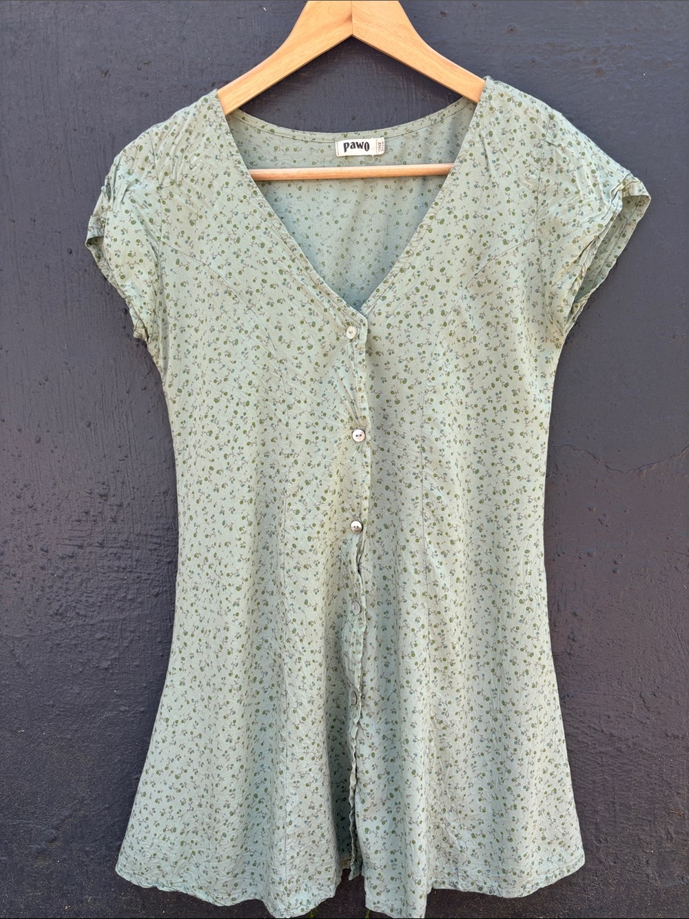 Vintage 90s Pawo Floral Rayon Mini Dress
One Size (Fits like a Small best)